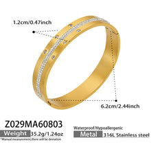 Elegant 316L stainless steel diamond bangle