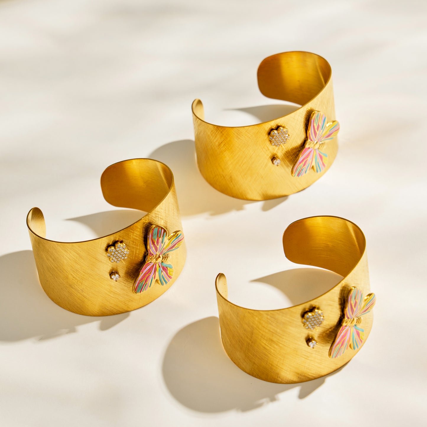 316L Stainless Steel 18K PVD Gold Droplet Bangle made with 316L stainless steel and 18K PVD gold finish for wholesale jewelry buyers - image 3