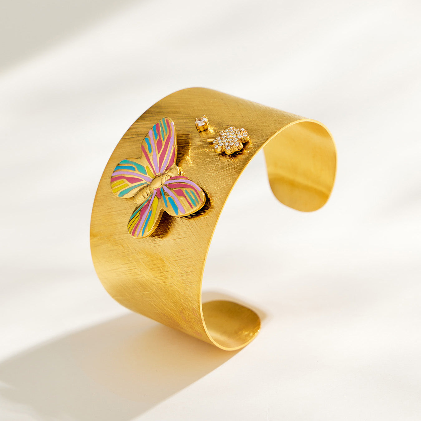 316L Stainless Steel 18K PVD Gold Droplet Bangle made with 316L stainless steel and 18K PVD gold finish for wholesale jewelry buyers - image 4