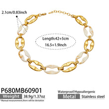 316L Stainless Steel 18K PVD Gold Geometric Resin Necklace made with 316L stainless steel and 18K PVD gold finish for wholesale jewelry buyers - image 14