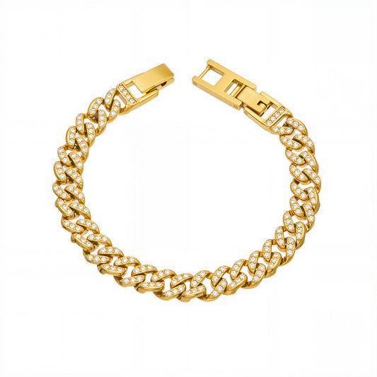 Sophisticated 316L stainless steel necklace in gold color