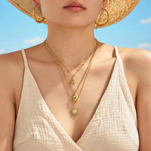 316L Stainless Steel 18K PVD Gold Sun Moon Star Necklace made with 316L stainless steel and 18K PVD gold finish for wholesale jewelry buyers - image 3