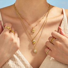 316L Stainless Steel 18K PVD Gold Sun Moon Star Necklace made with 316L stainless steel and 18K PVD gold finish for wholesale jewelry buyers - image 5