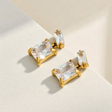 316L Stainless Steel 18K PVD Gold Zircon Drop Earrings made with 316L stainless steel and 18K PVD gold finish for wholesale jewelry buyers - image 10