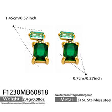 316L Stainless Steel 18K PVD Gold Zircon Drop Earrings made with 316L stainless steel and 18K PVD gold finish for wholesale jewelry buyers - image 6