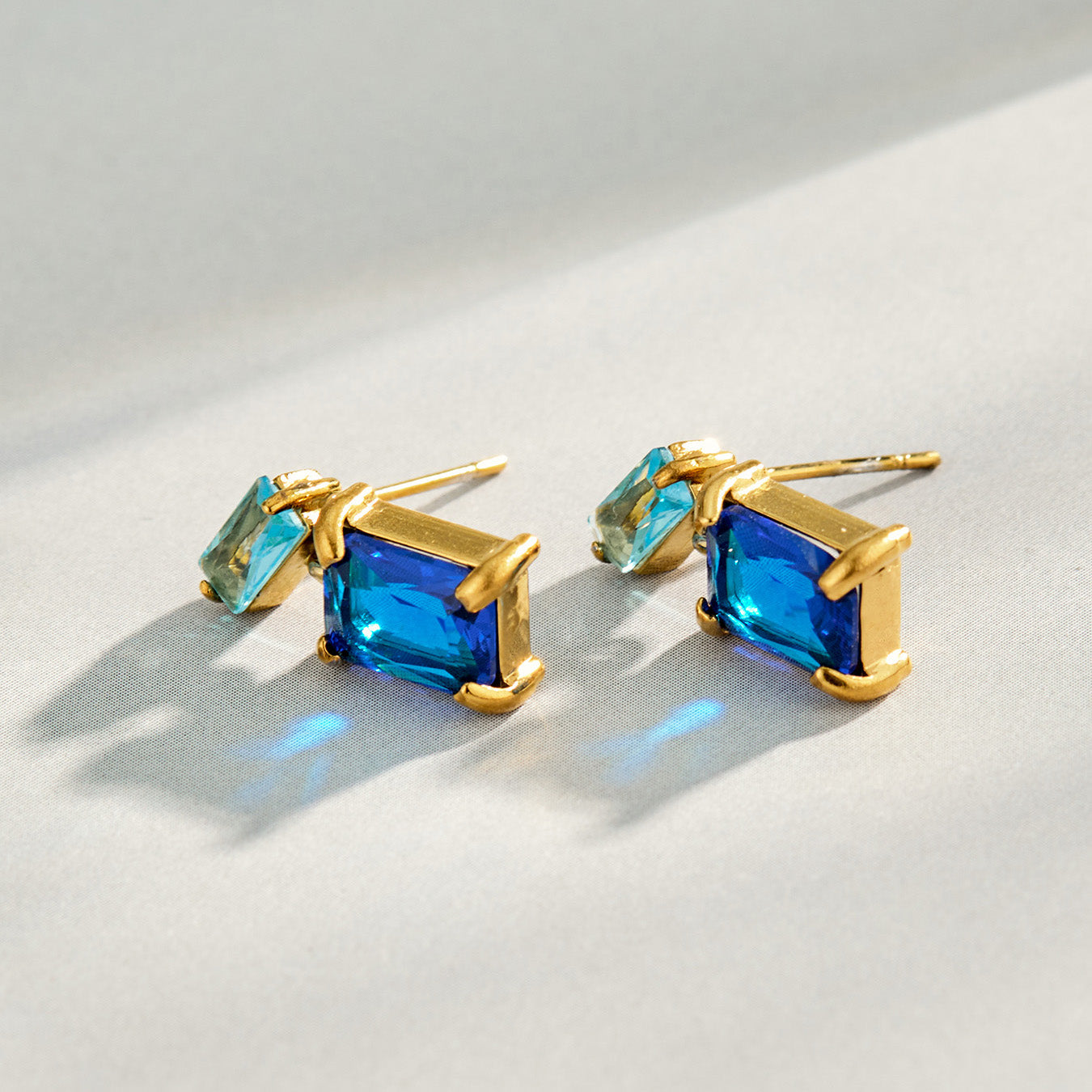 316L Stainless Steel 18K PVD Gold Zircon Drop Earrings made with 316L stainless steel and 18K PVD gold finish for wholesale jewelry buyers - image 9
