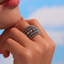 316L Stainless Steel 18K PVD Gold 5-layer Bead Ring made with 316L stainless steel and 18K PVD gold finish for wholesale jewelry buyers - image 7