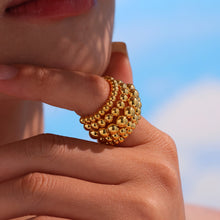 316L Stainless Steel 18K PVD Gold 5-layer Bead Ring made with 316L stainless steel and 18K PVD gold finish for wholesale jewelry buyers - image 8