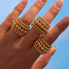 316L Stainless Steel 18K PVD Gold 5-layer Bead Ring made with 316L stainless steel and 18K PVD gold finish for wholesale jewelry buyers - image 9