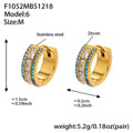 F1052 – Blue Zircon Hoop Earrings – Medium