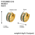 F1052 – Blue Zircon Hoop Earrings – Small