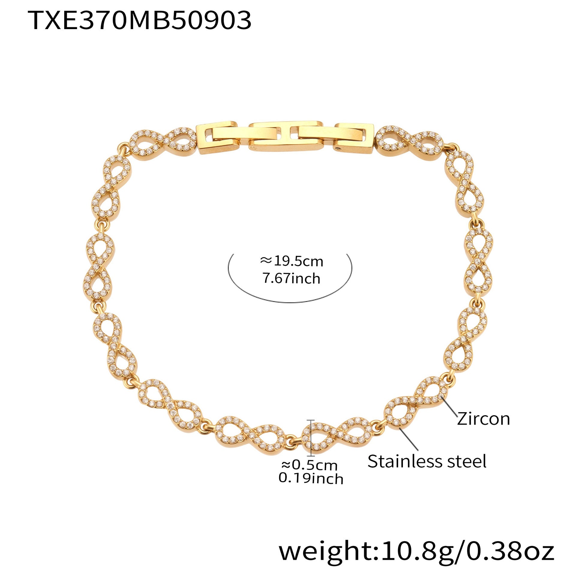 316l-stainless-steel-5a-cz-round-link-bracelet-gold-size