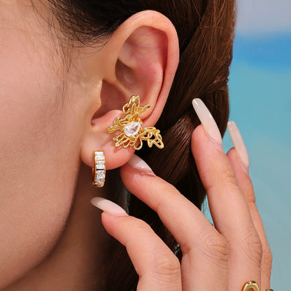 316L Stainless Steel 5A Zircon Butterfly Ear Cuff - Image 5