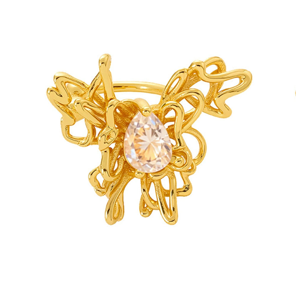 316L Stainless Steel 5A Zircon Butterfly Ear Cuff - Image 6