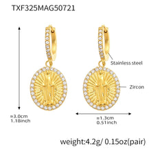 316L Stainless Steel 5A Zircon Divine Oval Full Pavé Ring & Earrings - Image 6