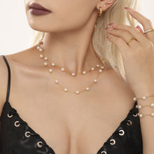 316L Stainless Steel 6mm Imitation Pearl Necklace & Bracelet Set - Image 4