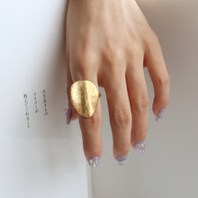 316L Stainless Steel Abstract Brushed Matte Statement Ring - Image 3