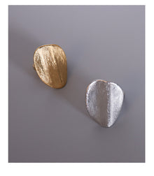 316L Stainless Steel Abstract Brushed Matte Statement Ring - Image 8