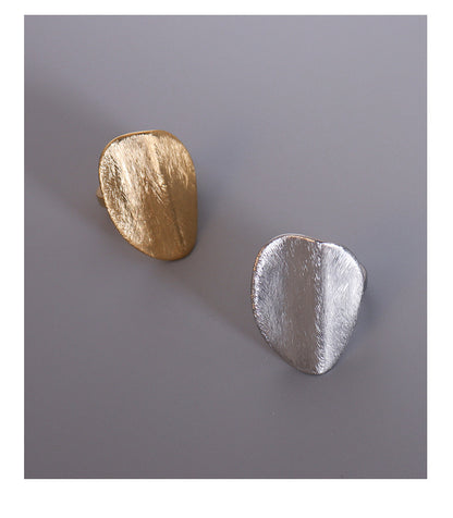 316L Stainless Steel Abstract Brushed Matte Statement Ring - Image 8