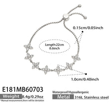 Elegant adjustable bracelet with zircon flower design