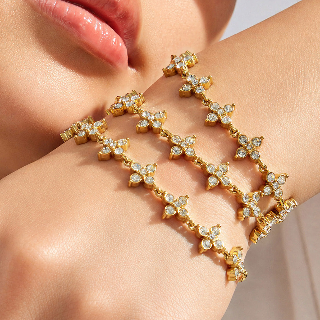 316L Stainless Steel 18K PVD Gold Adjustable Bracelet made with 316L stainless steel and 18K PVD gold finish for wholesale jewelry buyers - image 7