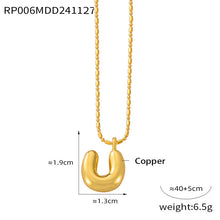 316L Stainless Steel 18K PVD Gold Balloon Letter Necklace made with 316L stainless steel and 18K PVD gold finish for wholesale jewelry buyers - image 13