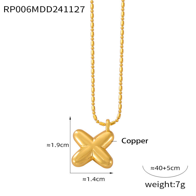 316L Stainless Steel 18K PVD Gold Balloon Letter Necklace made with 316L stainless steel and 18K PVD gold finish for wholesale jewelry buyers - image 16