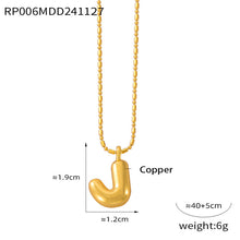 316L Stainless Steel 18K PVD Gold Balloon Letter Necklace made with 316L stainless steel and 18K PVD gold finish for wholesale jewelry buyers - image 19