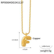 316L Stainless Steel 18K PVD Gold Balloon Letter Necklace made with 316L stainless steel and 18K PVD gold finish for wholesale jewelry buyers - image 3