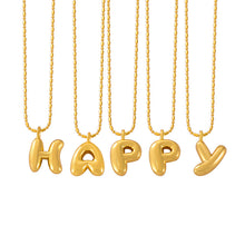 316L Stainless Steel 18K PVD Gold Balloon Letter Necklace made with 316L stainless steel and 18K PVD gold finish for wholesale jewelry buyers - image 9