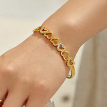 316L Stainless Steel 18K PVD Gold Heart and Zircon Bangle made with 316L stainless steel and 18K PVD gold finish for wholesale jewelry buyers - image 13