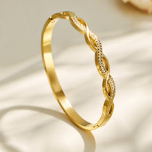 316L Stainless Steel 18K PVD Gold Heart and Zircon Bangle made with 316L stainless steel and 18K PVD gold finish for wholesale jewelry buyers - image 18