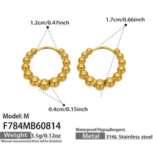 316L Stainless Steel 18K PVD Gold Beaded Drop Earrings made with 316L stainless steel and 18K PVD gold finish for wholesale jewelry buyers - image 14