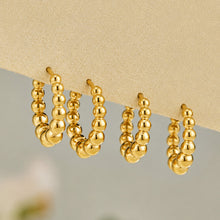 Elegantly displayed 316L Stainless Steel Beaded Drop Earrings