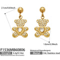 Teddy Bear - Gold / Earrings