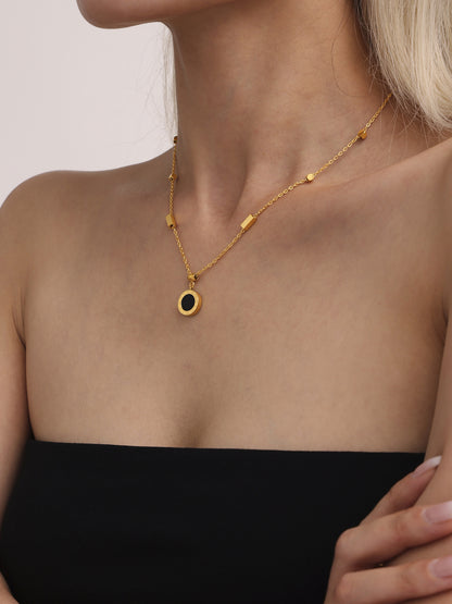 316L Stainless Steel Black & White Reversible Roman Numeral & LOVE Jewelry - Image 1