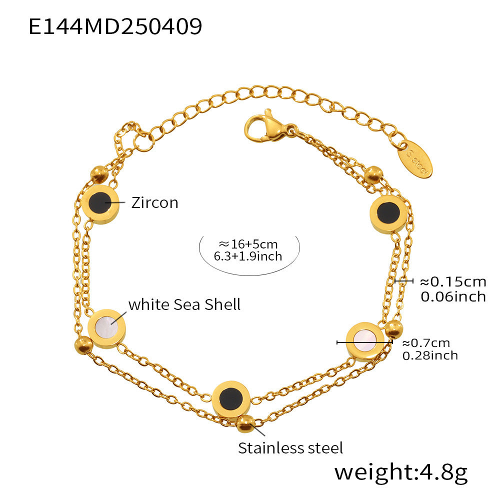 316L Stainless Steel Black & White Reversible Roman Numeral & LOVE Jewelry - Image 13