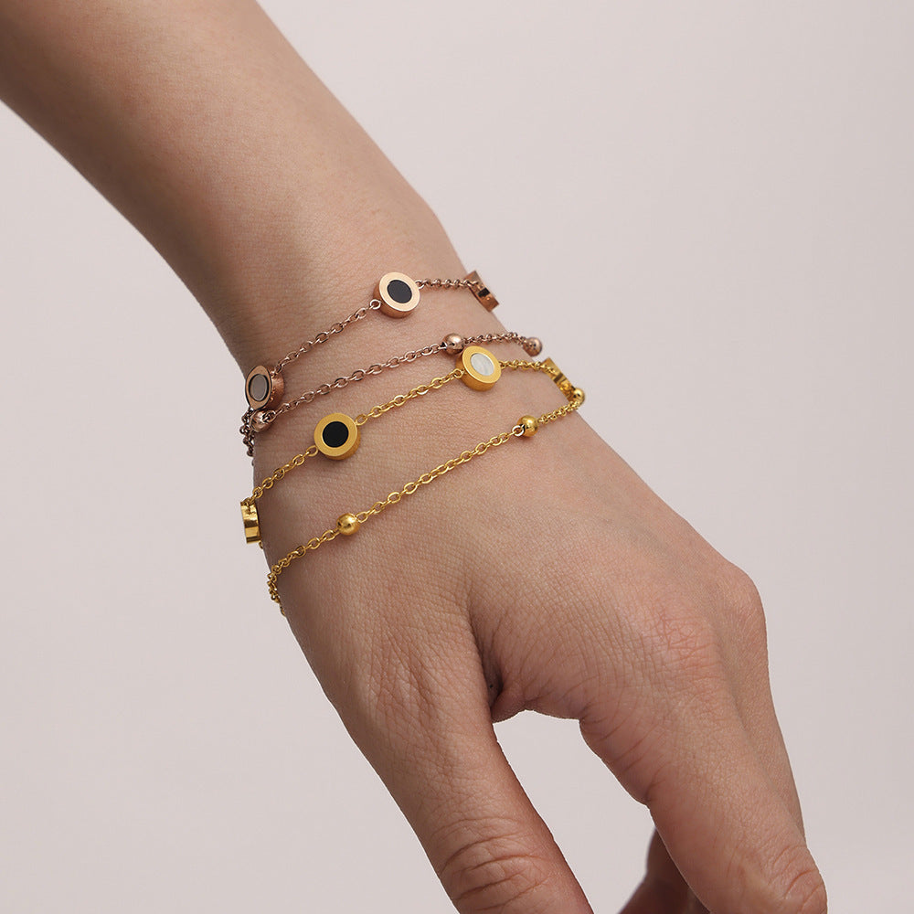 316L Stainless Steel Black & White Reversible Roman Numeral & LOVE Jewelry - Image 16