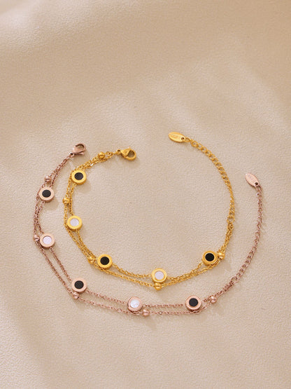 316L Stainless Steel Black & White Reversible Roman Numeral & LOVE Jewelry - Image 2