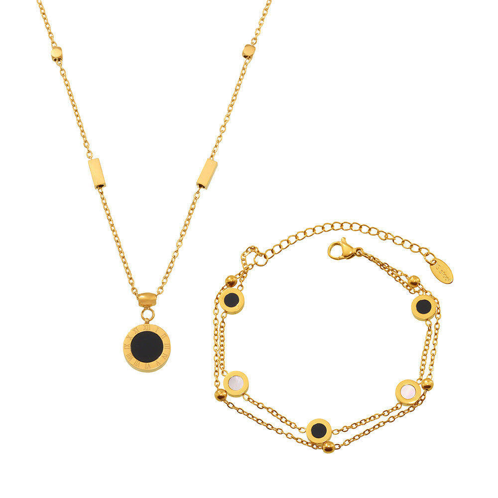 316L Stainless Steel Black & White Reversible Roman Numeral & LOVE Jewelry - Image 20