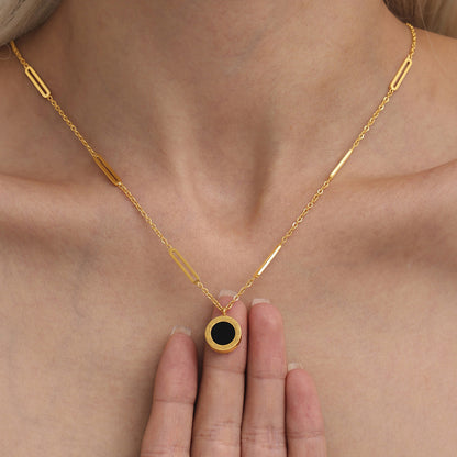 316L Stainless Steel Black & White Reversible Roman Numeral & LOVE Jewelry - Image 4