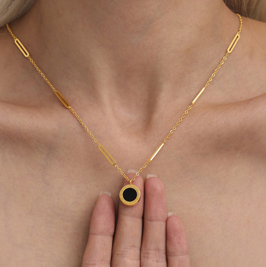 316L Stainless Steel Black & White Reversible Roman Numeral & LOVE Jewelry - Image 4