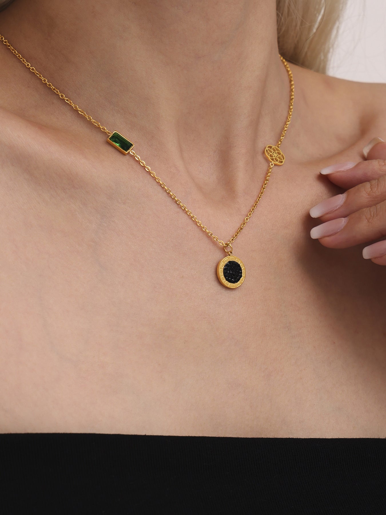 316L Stainless Steel Black & White Reversible Roman Numeral & LOVE Jewelry - Image 5