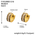 F1052 – Black Zircon Hoop Earrings – Small
