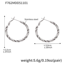 316L Stainless Steel Bold Geometric Zircon Drop Earrings - Image 7