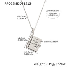 316L stainless steel book pendant necklace Spanish engraving La mejor mamá mother gift necklace