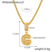 316L Stainless Steel 18K PVD Gold Box Chain Letter Necklace made with 316L stainless steel and 18K PVD gold finish for wholesale jewelry buyers - image 10
