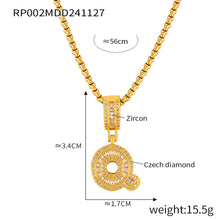 316L Stainless Steel 18K PVD Gold Box Chain Letter Necklace made with 316L stainless steel and 18K PVD gold finish for wholesale jewelry buyers - image 3