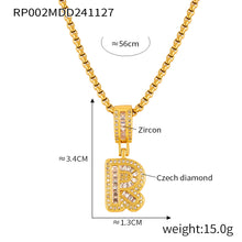 316L Stainless Steel 18K PVD Gold Box Chain Letter Necklace made with 316L stainless steel and 18K PVD gold finish for wholesale jewelry buyers - image 4
