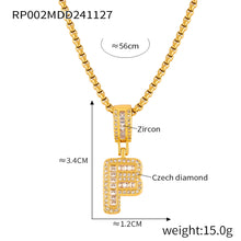 316L Stainless Steel 18K PVD Gold Box Chain Letter Necklace made with 316L stainless steel and 18K PVD gold finish for wholesale jewelry buyers - image 9